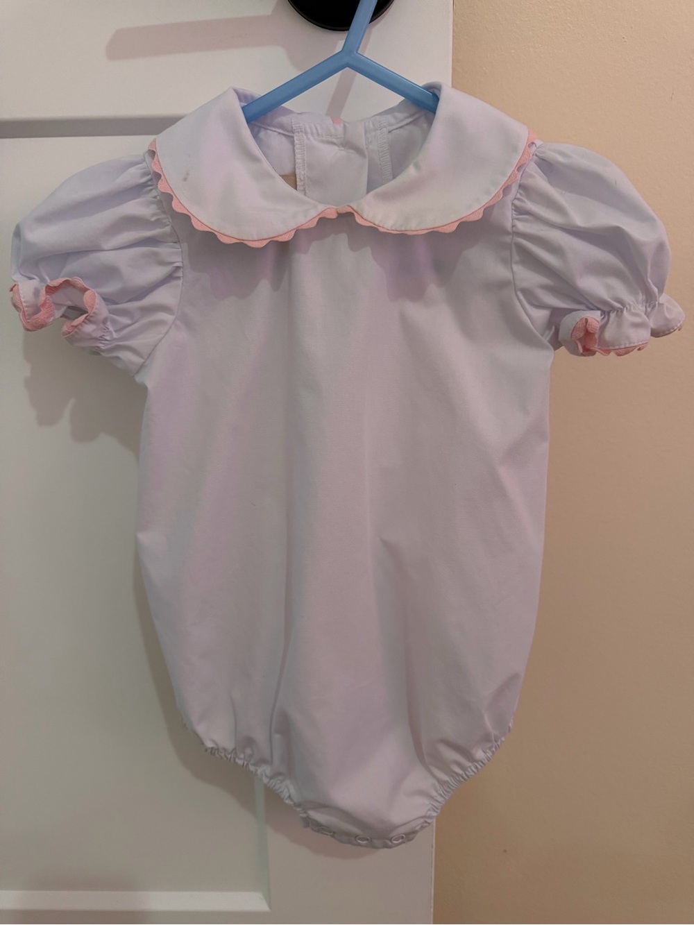 The Beaufort Bonnet Company White One-Piece with Pink Trim
